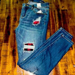 NWT Judy Blue Buffalo Plaid Jeans